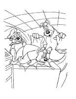 A coloring page of looney tunes